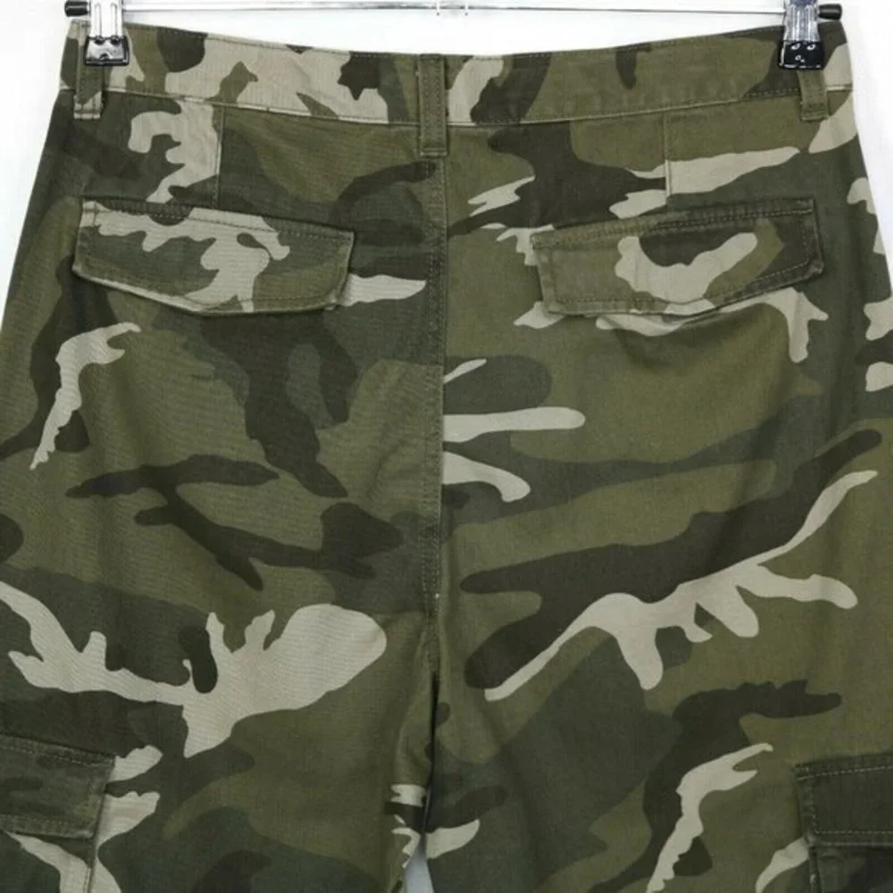 Old Navy‎ Boys Camo Camouflage Cargo Shorts Green Adjustable Waist 18 Husky